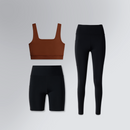Conjunto Fitness Feminino | Legging, Top e Short Médio