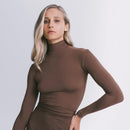 Blusa Segunda Pele Manga Longa Skin Cropped